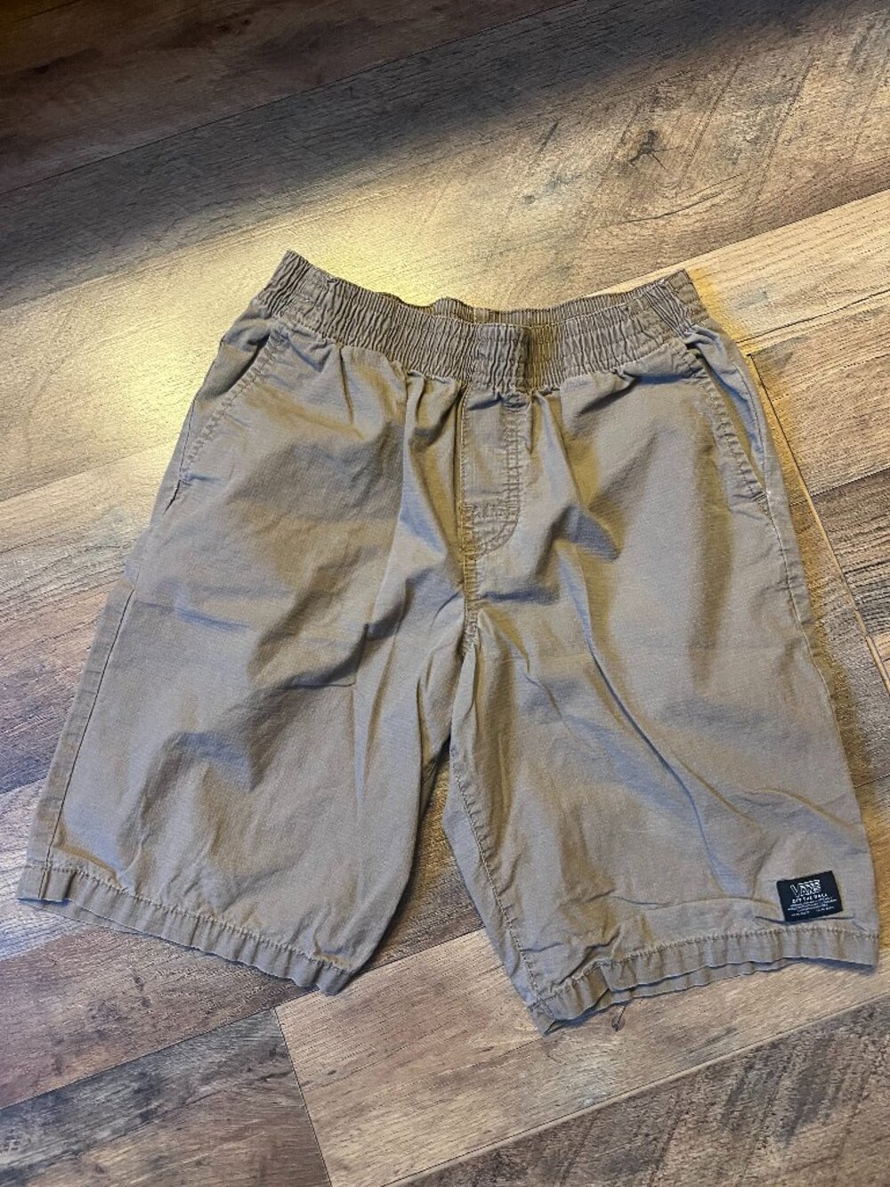 Tan Boys size Large Vans